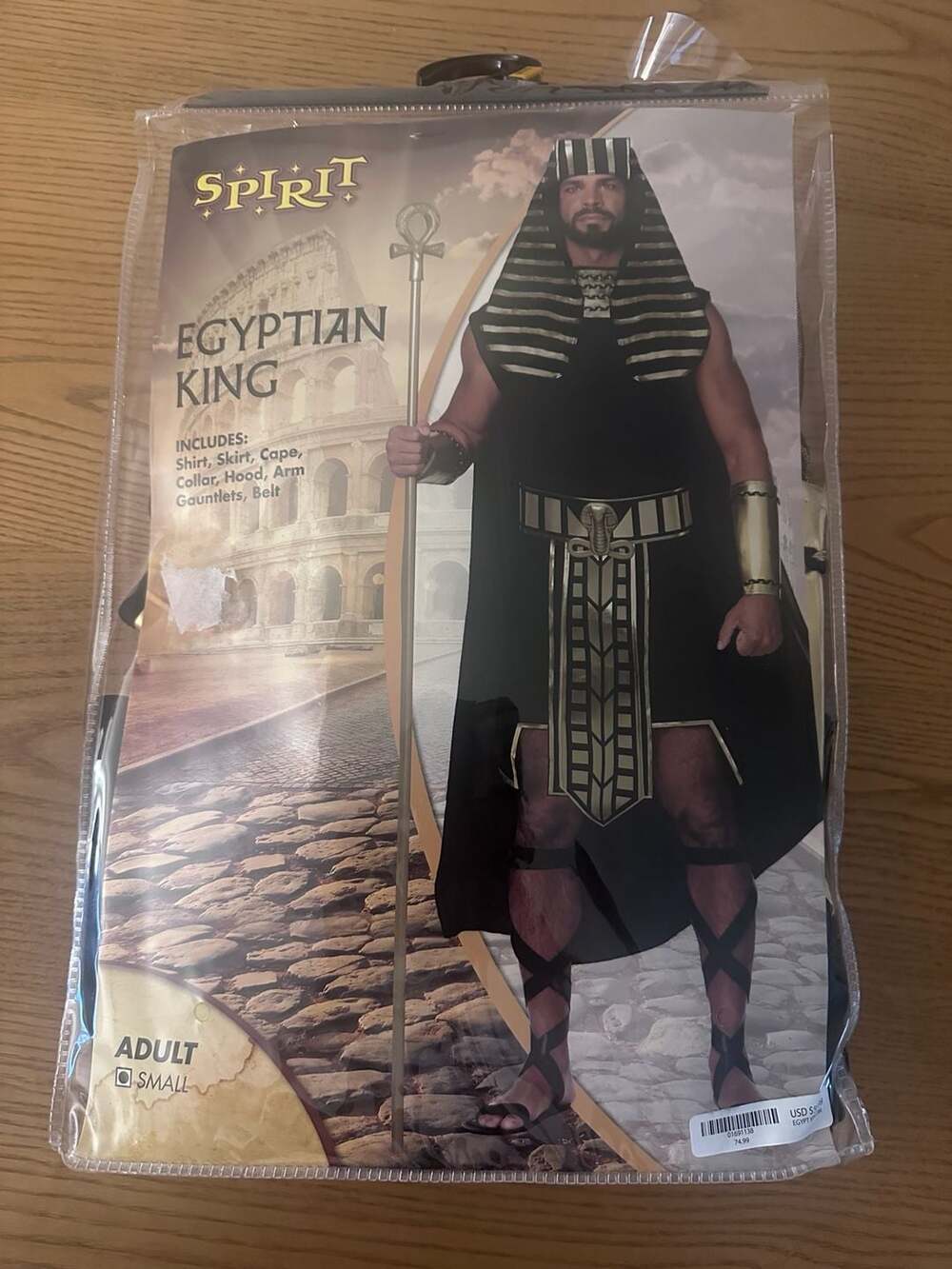 King of Egypt Adult Costume By Spirit Size M - Brand New. Halloween, Dress Up